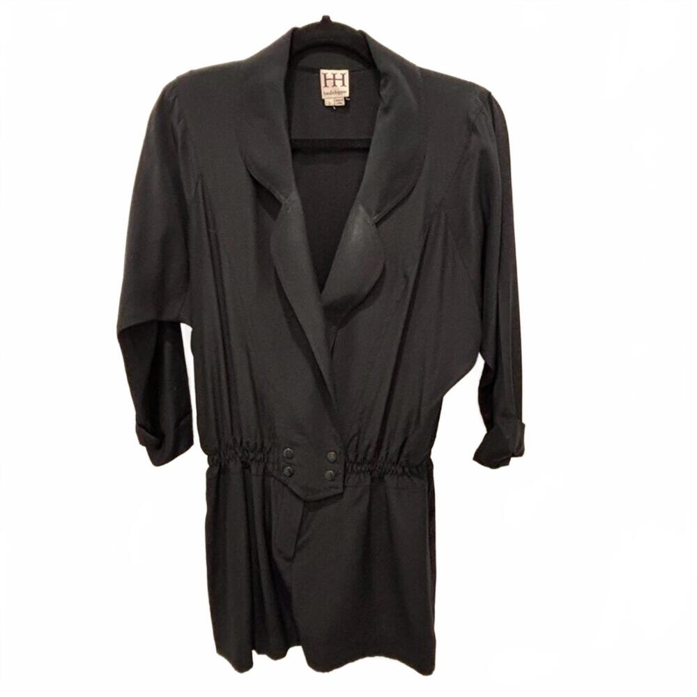 Haute Hippie Black Draped Wrap Romper‎ Jumper – Size L